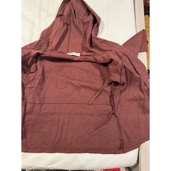 Vintage Y2K A-Wear-Ness Jacket S Brown Canvas Hooded Kimono Style Boho Canada - Picture 5 of 16